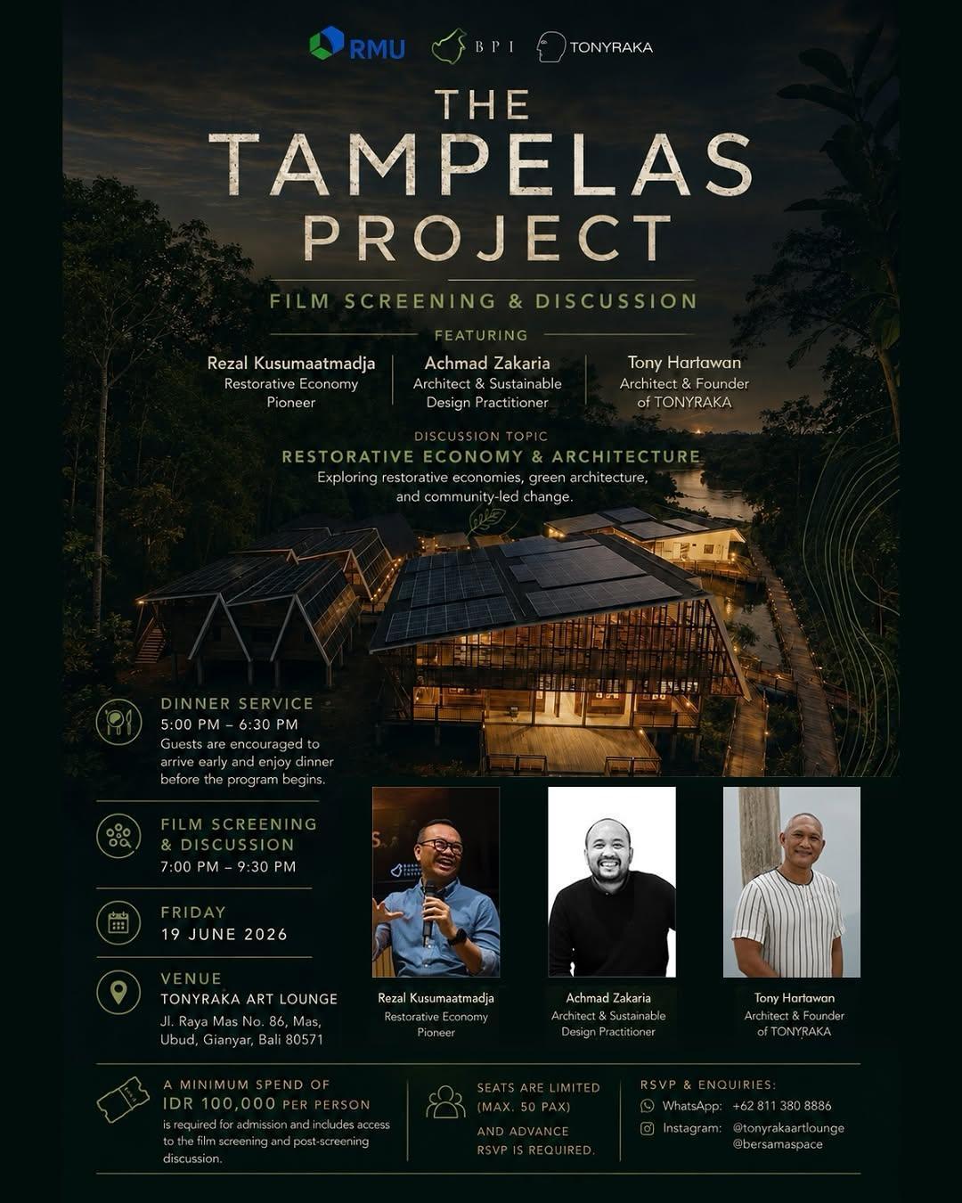 THE TAMPELAS PROJECT - Film Screening & Discussion at Tonyraka Art Lounge THE TAMPELAS PROJECT - Film Screening & Discussion at Tonyraka Art Lounge