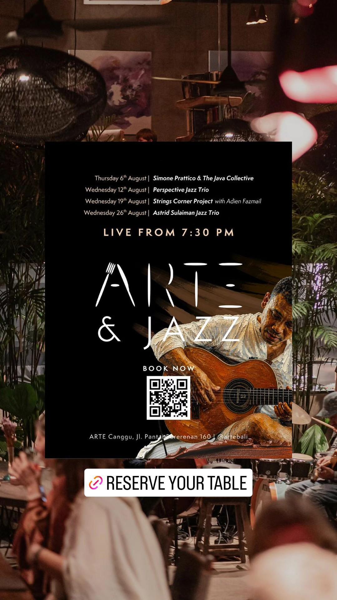 This Month at ARTE Canggu: ARTE & JAZZ This Month at ARTE Canggu: ARTE & JAZZ