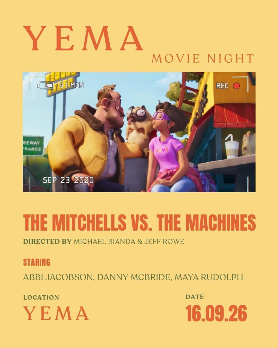Movie Night: The Mitchells vs. the Machines at YEMA BALI Movie Night: The Mitchells vs. the Machines at YEMA BALI
