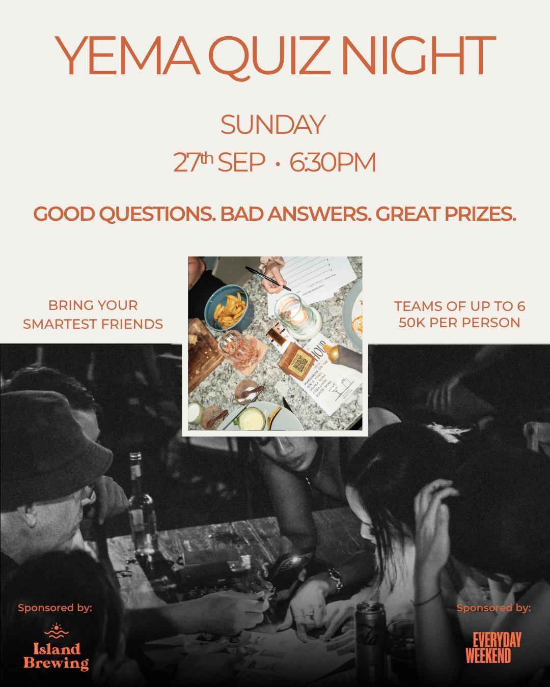 Yema Quiz Night at YEMA BALI Yema Quiz Night at YEMA BALI