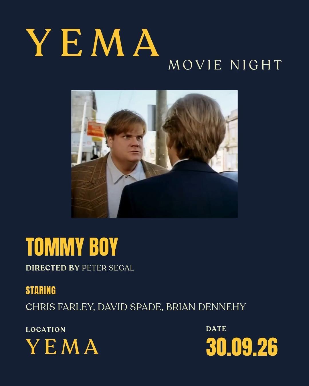 Movie Night at Yema: Tommy Boy at YEMA BALI Movie Night at Yema: Tommy Boy at YEMA BALI