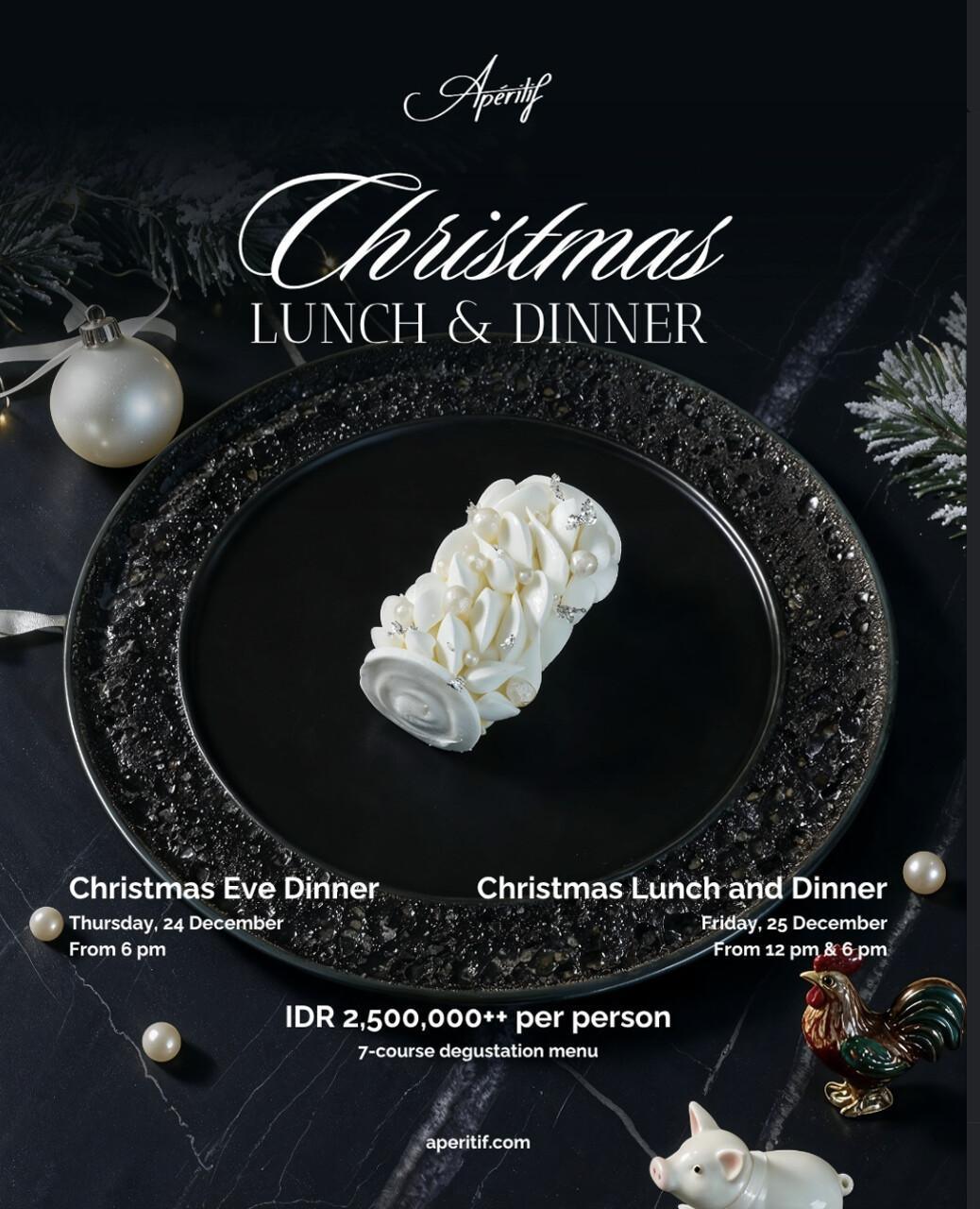 Christmas Eve Dinner at Aperitif Bar Christmas Eve Dinner at Aperitif Bar