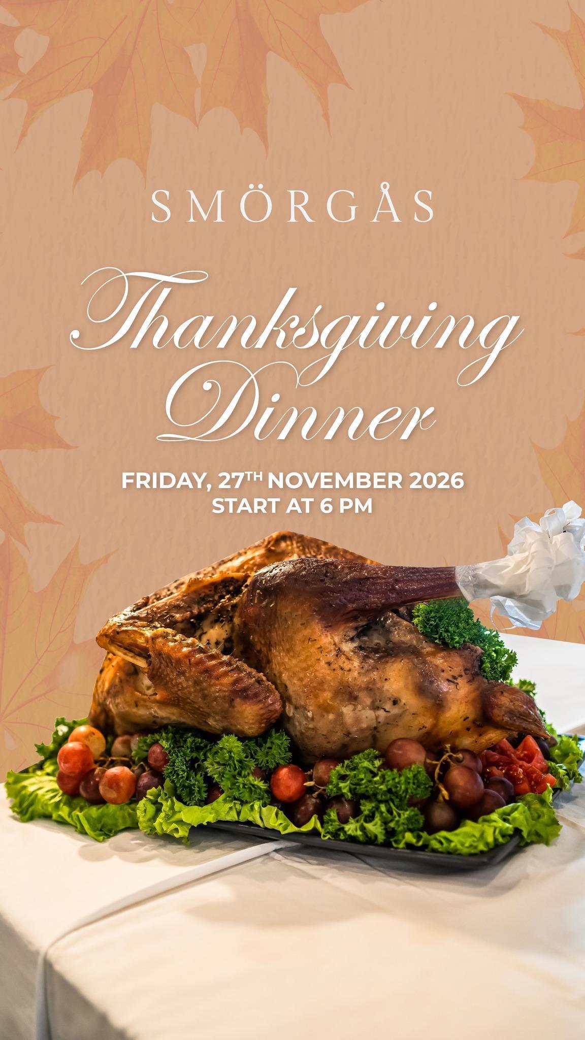 Thanksgiving at Café Smörgås at SMORGAS BALI Thanksgiving at Café Smörgås at SMORGAS BALI