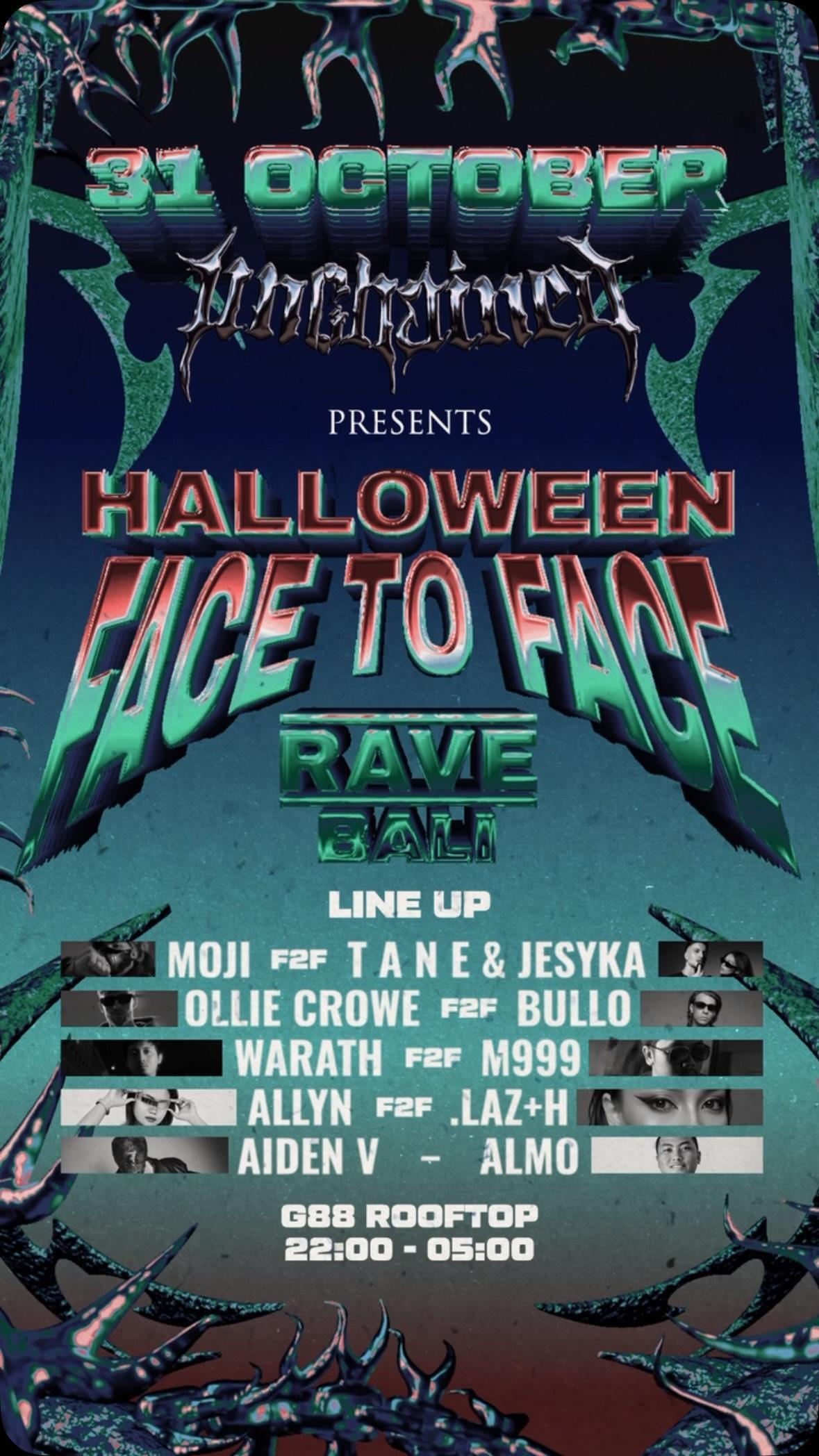 Unchained Face to Face Halloween Rave at TERMINUS Unchained Face to Face Halloween Rave at TERMINUS