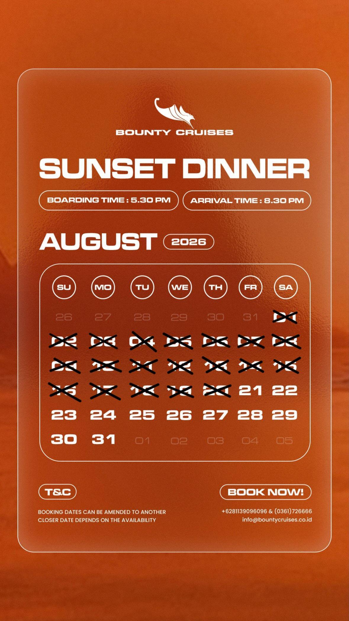 Sunset Dinner Cruise at Bounty Cruises Sunset Dinner Cruise at Bounty Cruises