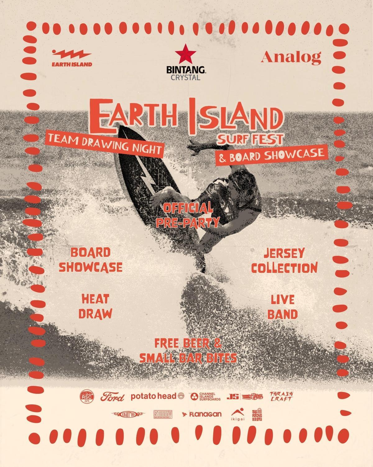 Earth Island Surf Fest, Pre-Launch Party at Analog Uluwatu Earth Island Surf Fest, Pre-Launch Party at Analog Uluwatu