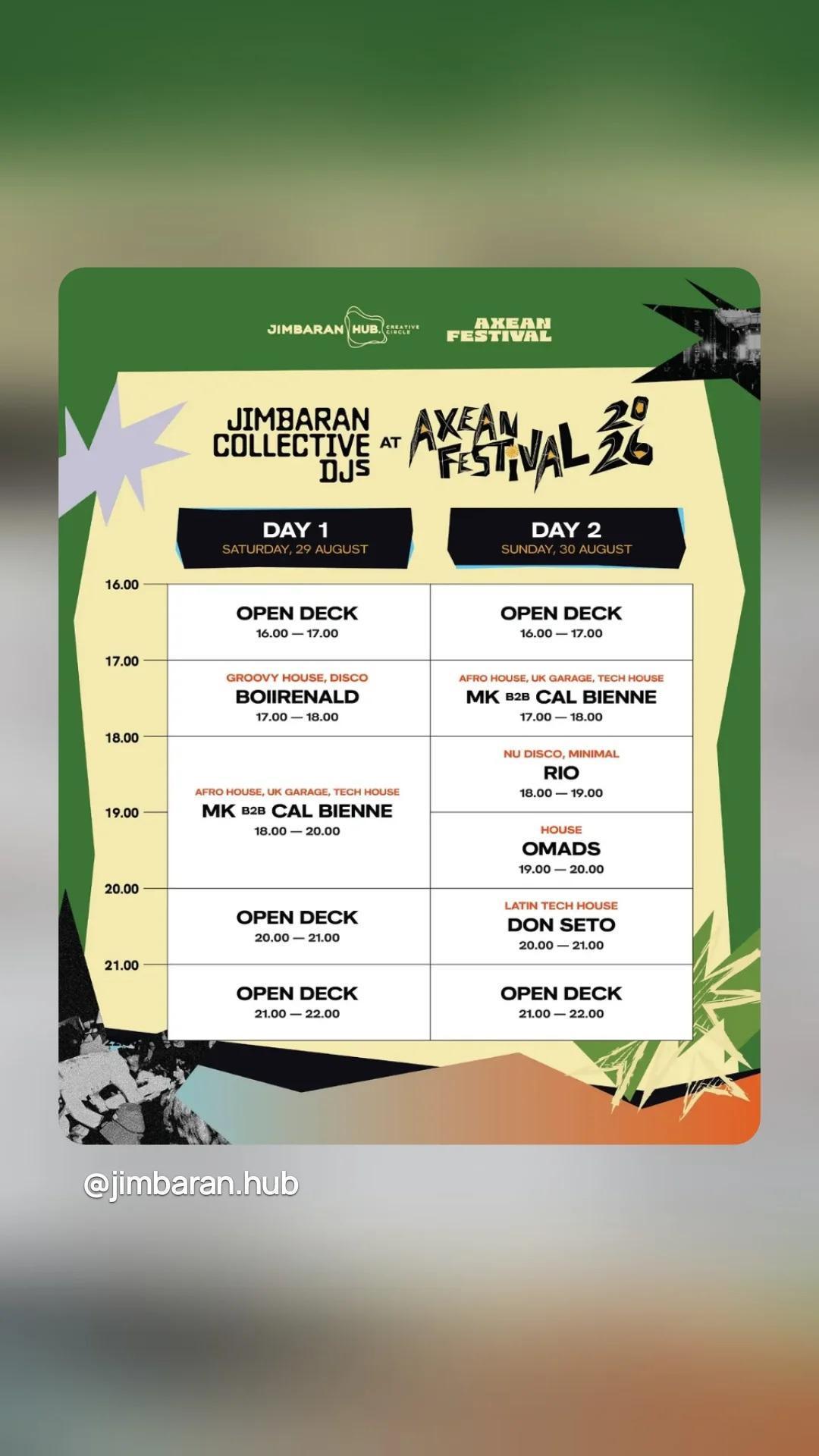 JIMBARAN COLLECTIVE DJS AT AXEAN FESTIVAL 2026 at Jimbaran Hub JIMBARAN COLLECTIVE DJS AT AXEAN FESTIVAL 2026 at Jimbaran Hub