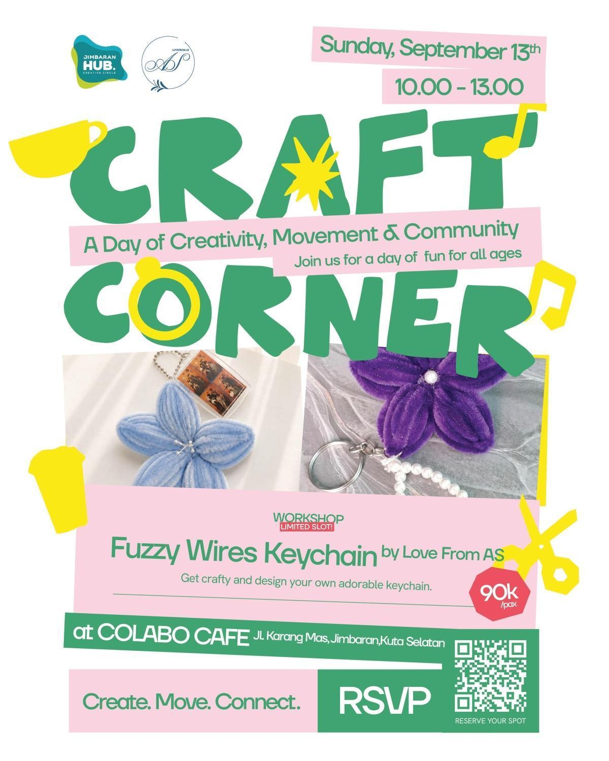 Craft Corner: Fuzzy Wires Keychain Workshop at Jimbaran Hub Craft Corner: Fuzzy Wires Keychain Workshop at Jimbaran Hub