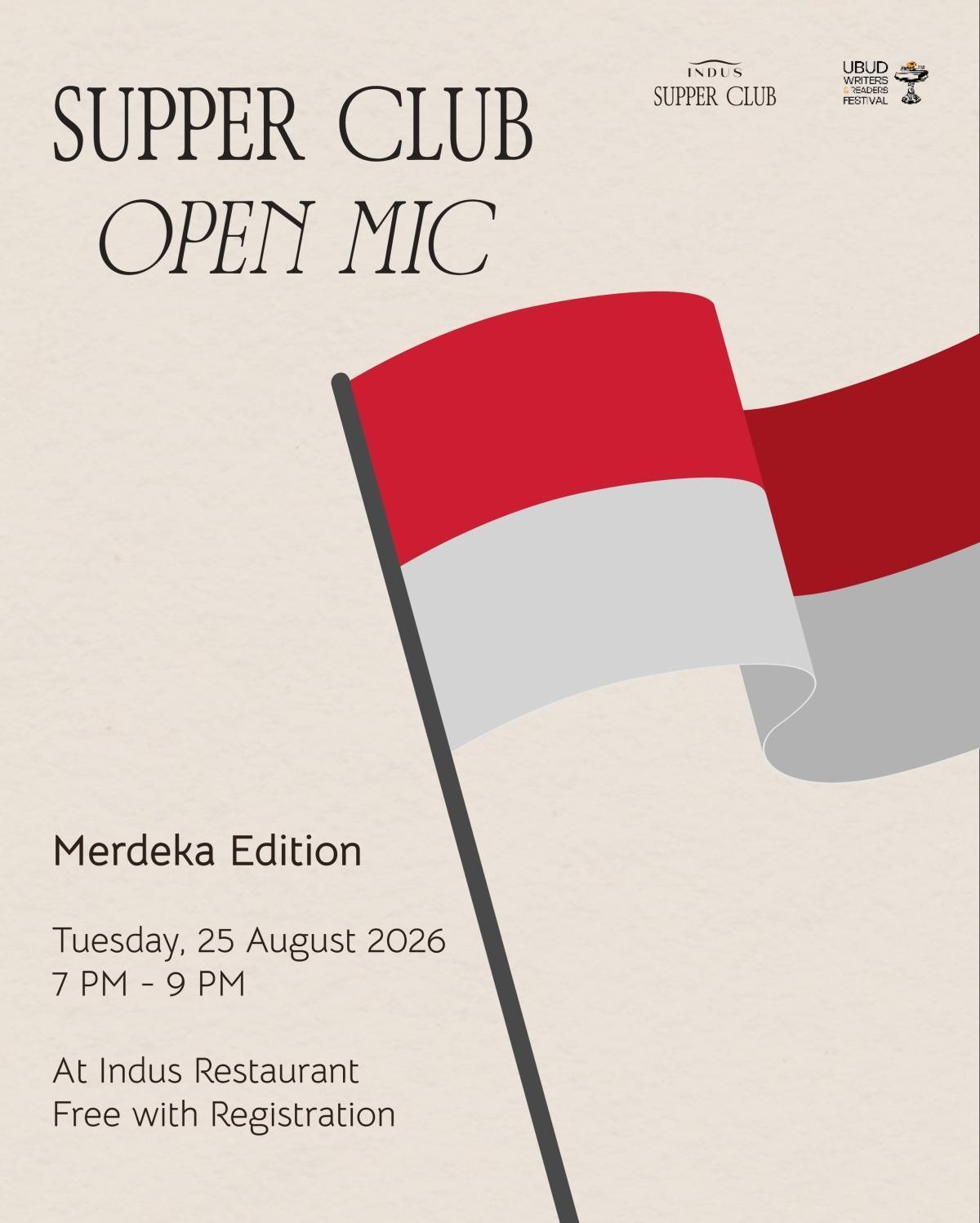 Open Mic Night – Merdeka Edition at Indus Restaurant Open Mic Night – Merdeka Edition at Indus Restaurant