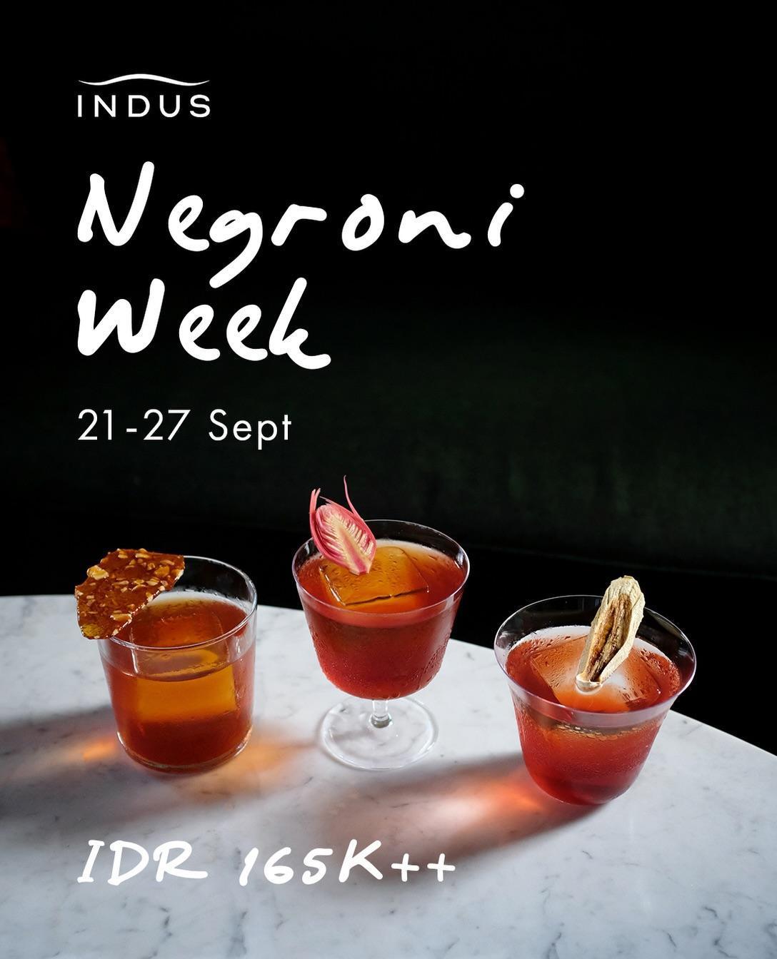 A Week of Negronis at Indus Restaurant A Week of Negronis at Indus Restaurant