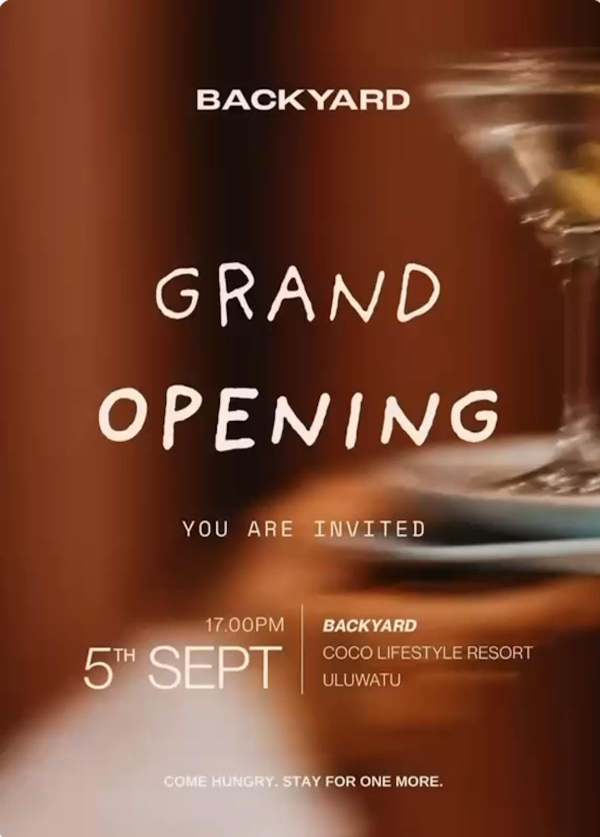 Backyard Grand Opening at Coco Lifestyle Resort