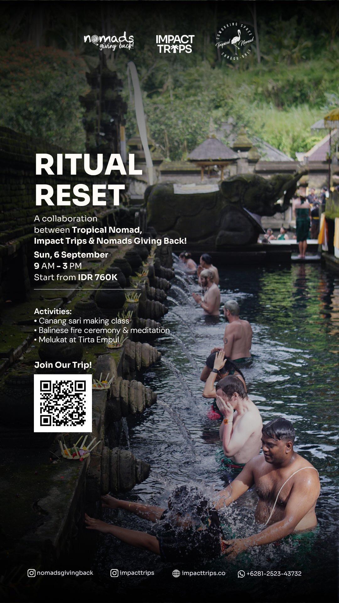 Balinese Tradition, Reflection & Renewal Journey at Tropical Nomad Canggu Balinese Tradition, Reflection & Renewal Journey at Tropical Nomad Canggu