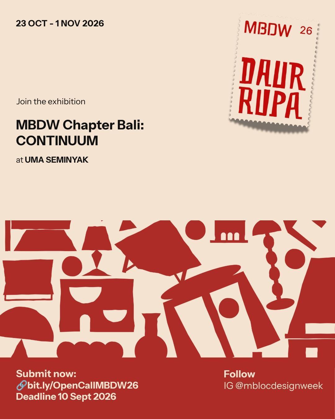 MBloc Design Week Bali 2026 — CONTINUUM: Daur Rupa Sustainable Design at Uma Seminyak MBloc Design Week Bali 2026 — CONTINUUM: Daur Rupa Sustainable Design at Uma Seminyak