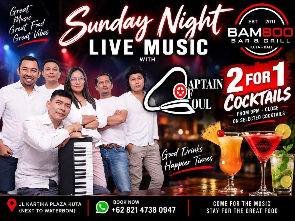 Captain of Soul at Bamboo Bar & Grill Kuta Captain of Soul at Bamboo Bar & Grill Kuta