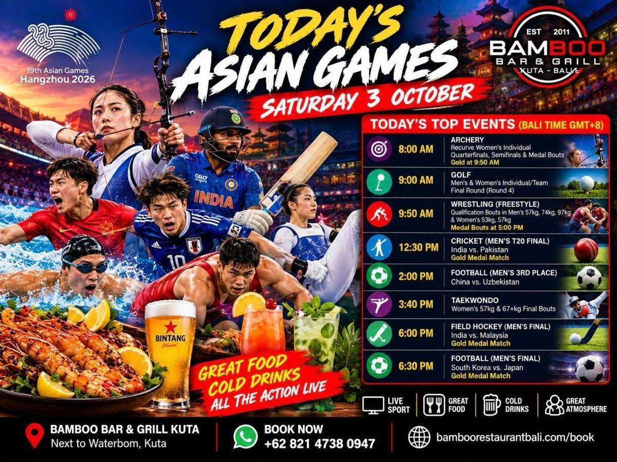 Asian Games Final Day - Closing Ceremony at Bamboo Bar & Grill Kuta Asian Games Final Day - Closing Ceremony at Bamboo Bar & Grill Kuta