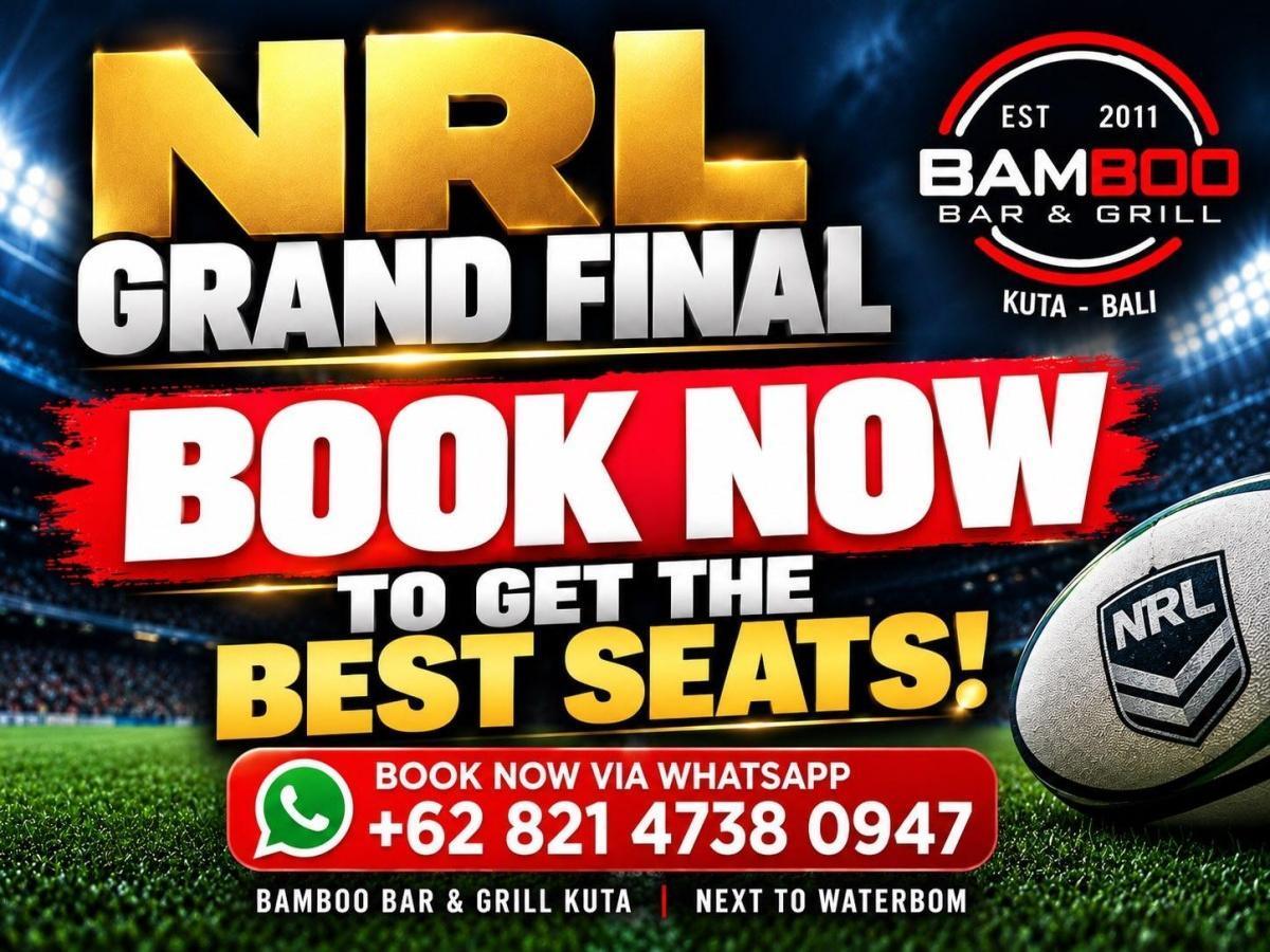 NRL Grand Final โ Roosters vs Knights at Bamboo Bar & Grill Kuta NRL Grand Final โ Roosters vs Knights at Bamboo Bar & Grill Kuta