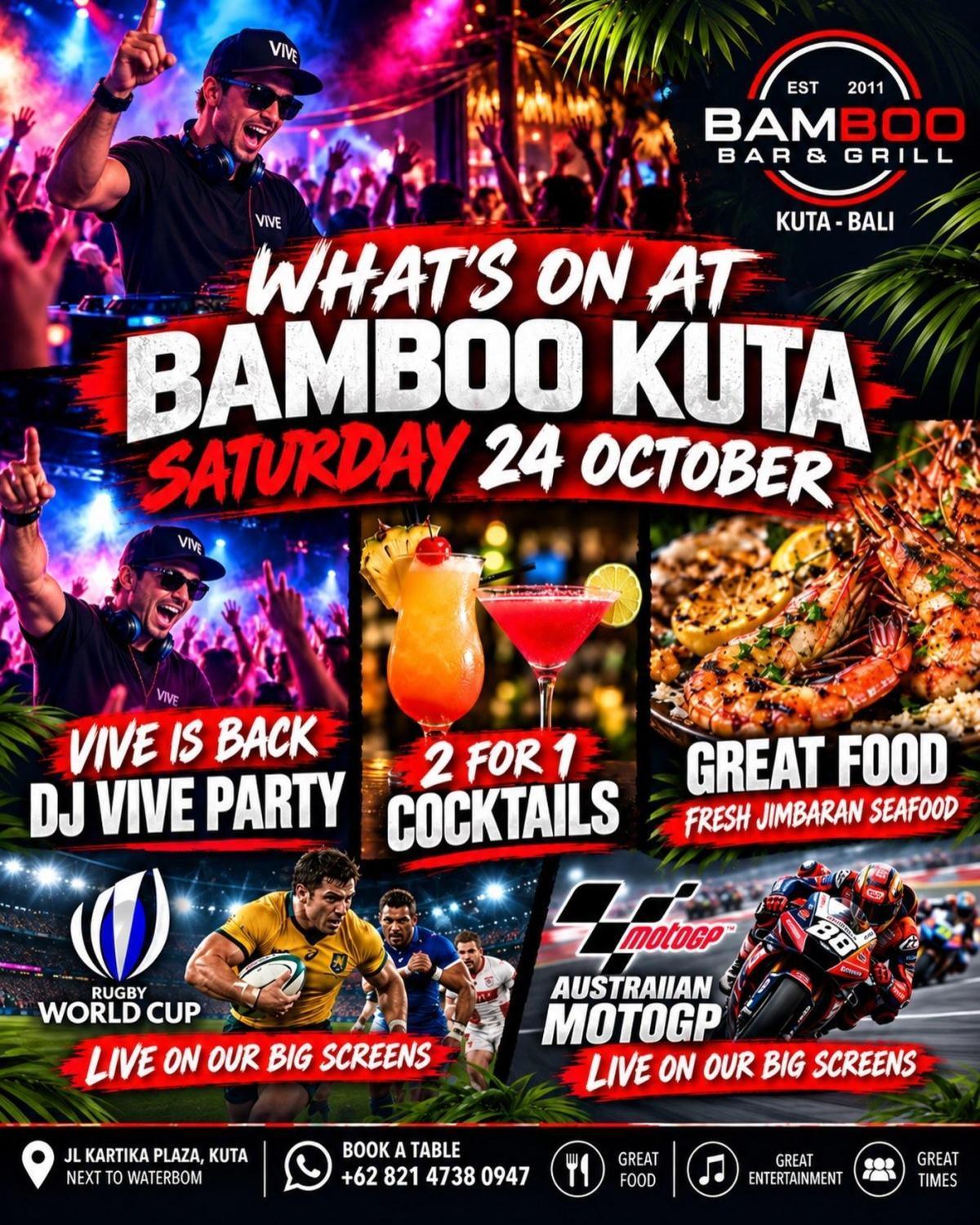 DJ Vive at Bamboo Bar & Grill Kuta DJ Vive at Bamboo Bar & Grill Kuta