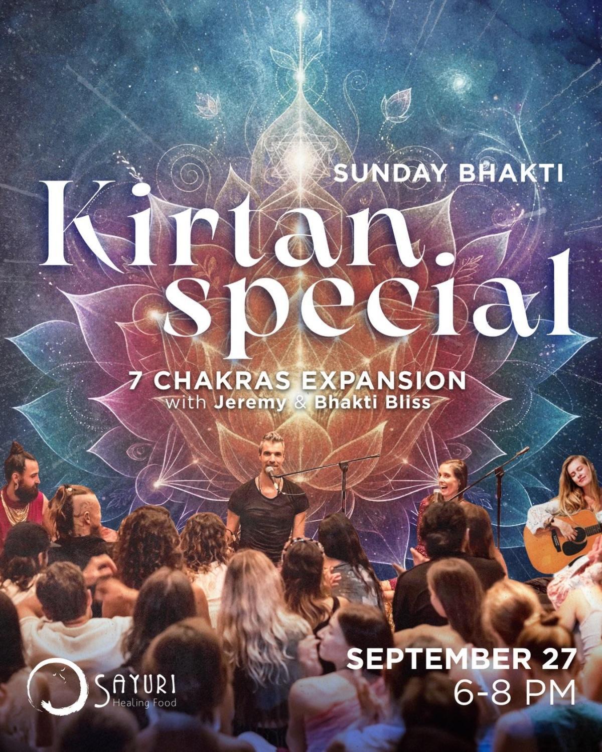 Sunday Bhakti Kirtan & Cacao - 7 Chakras Expansion at Sayuri Ubud Sunday Bhakti Kirtan & Cacao - 7 Chakras Expansion at Sayuri Ubud