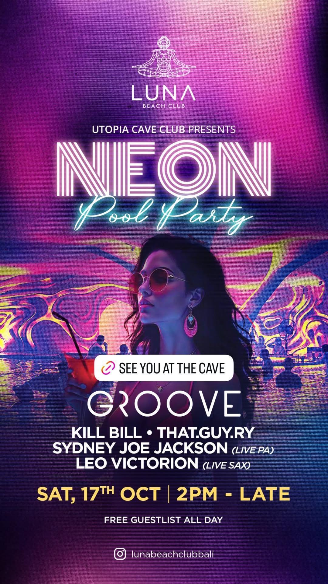 Neon Pool Party at Luna Beach Club