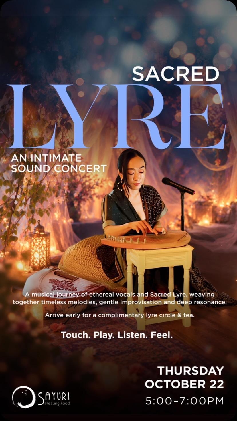 Sacred Lyre - An Intimate Sound Concert with Yuka at Sayuri Ubud Sacred Lyre - An Intimate Sound Concert with Yuka at Sayuri Ubud