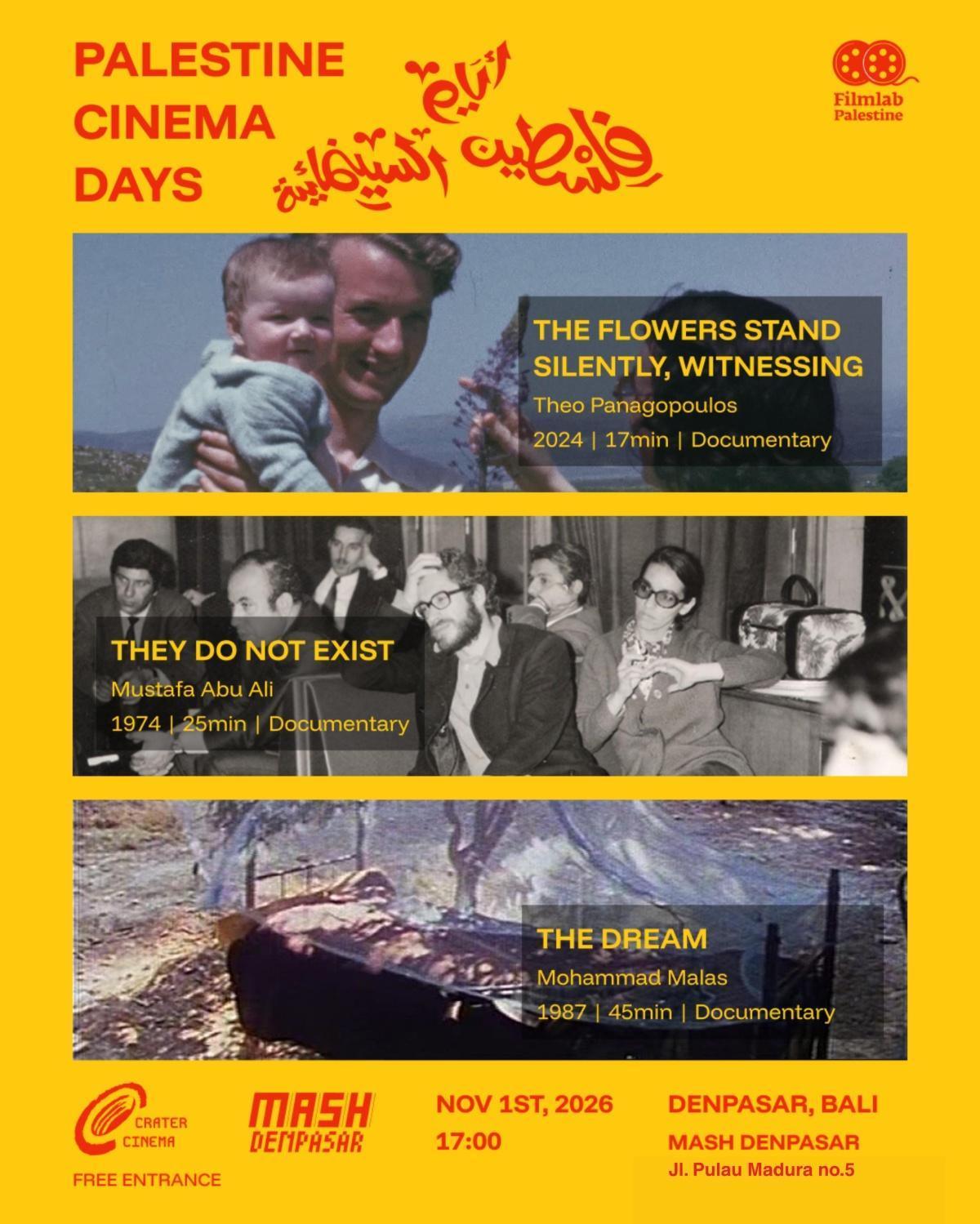 Palestine Cinema Days 2026 at Mash Denpasar Palestine Cinema Days 2026 at Mash Denpasar