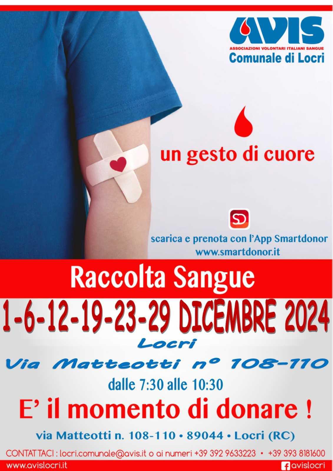 E' il momento di donare! - Raccolta Sangue (inizio ore 07:30)