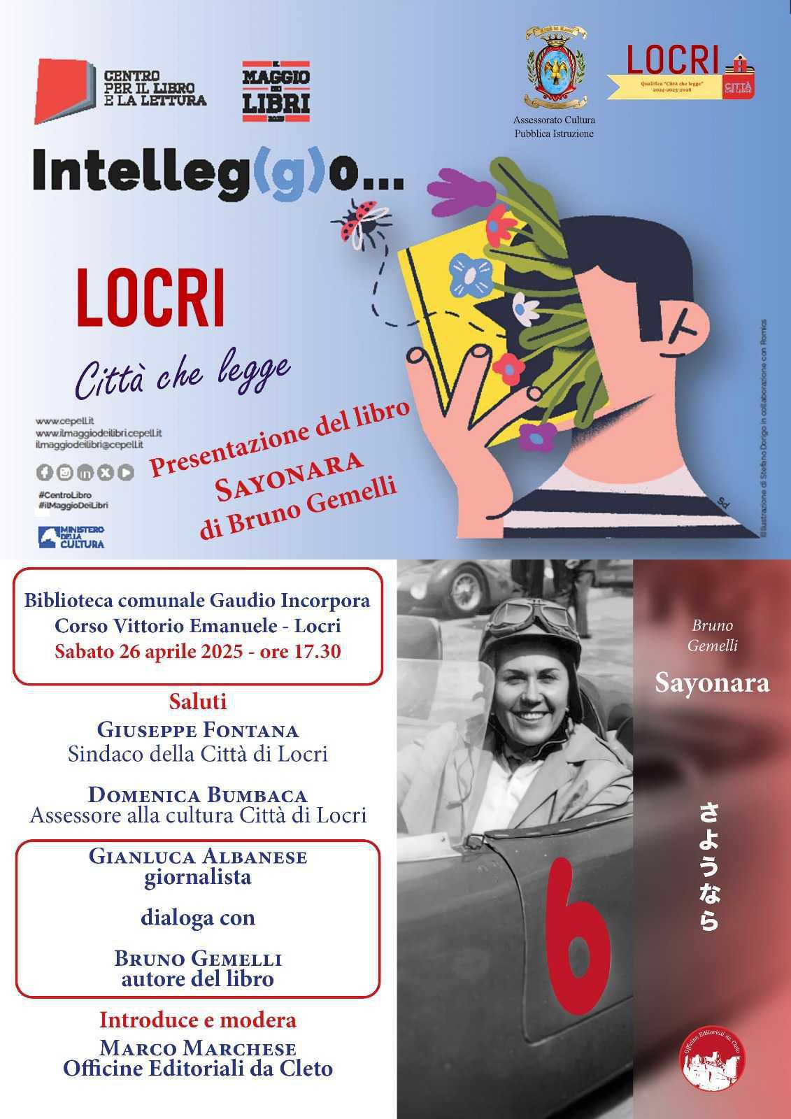 Presentazione del Libro "Sayonara" (inizio ore 17.30)
