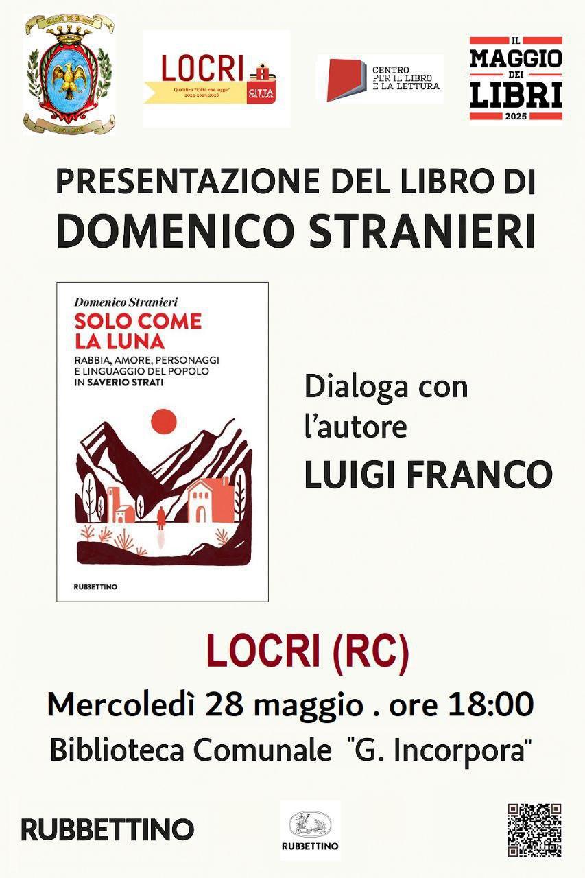 Presentazione del Libro di Domenico Stranieri “Solo come la Luna” (inizio ore 18.00)