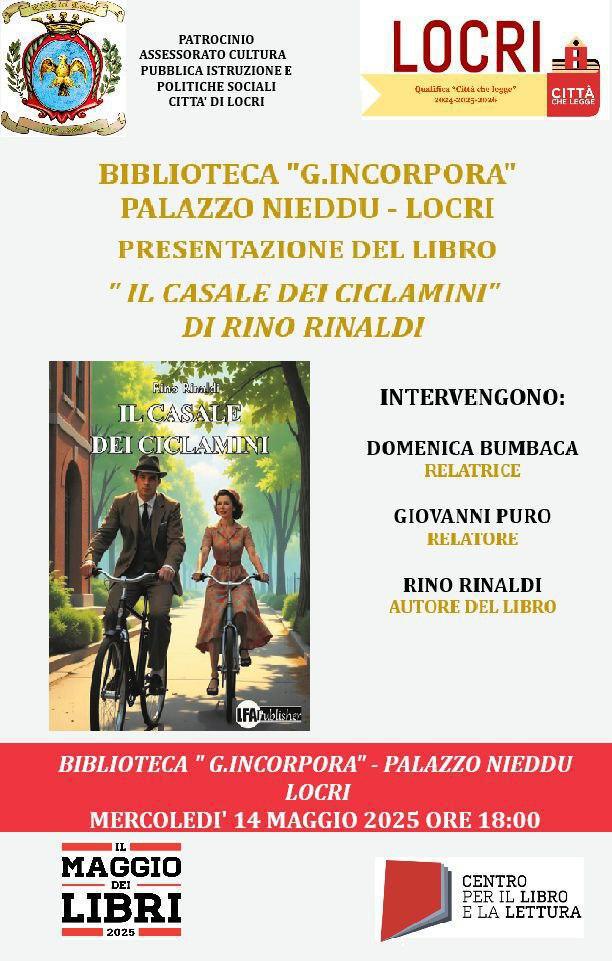 Presentazione del Libro "II casale dei ciclamini" (inizio ore 18.00)