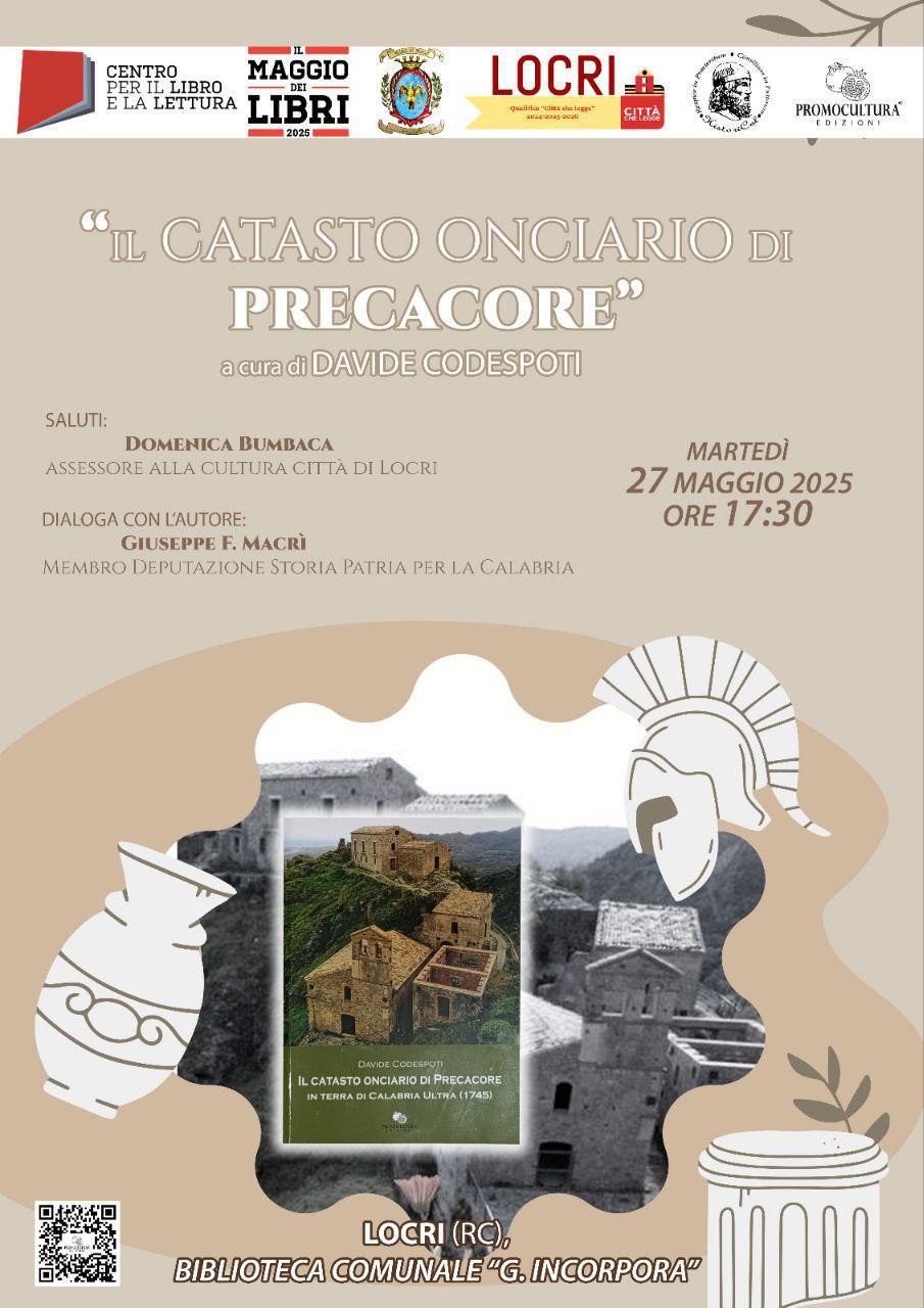 “Il Catasto Onciario di Precacore” (inizio ore 17.30)