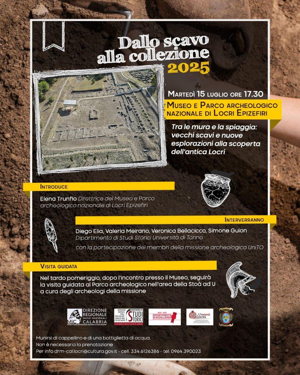 Dallo scavo alla collezione La Stoà ad U: approfondimento e visita guidata con gli archeologi del Dipartimento di Studi Storici dell'Università di Torino(inizio ore 17.30)