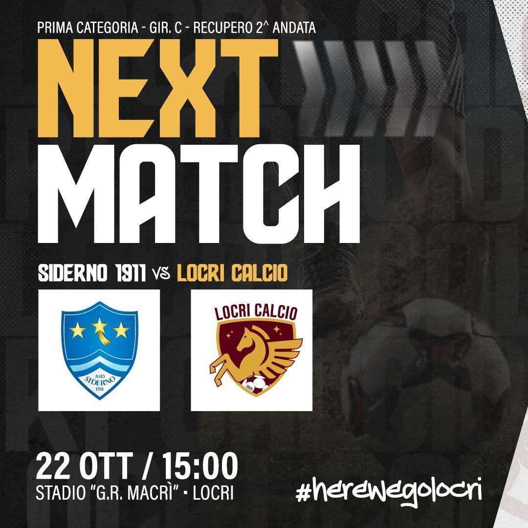 Siderno 1911 vs Locri Calcio (start h. 15.00)