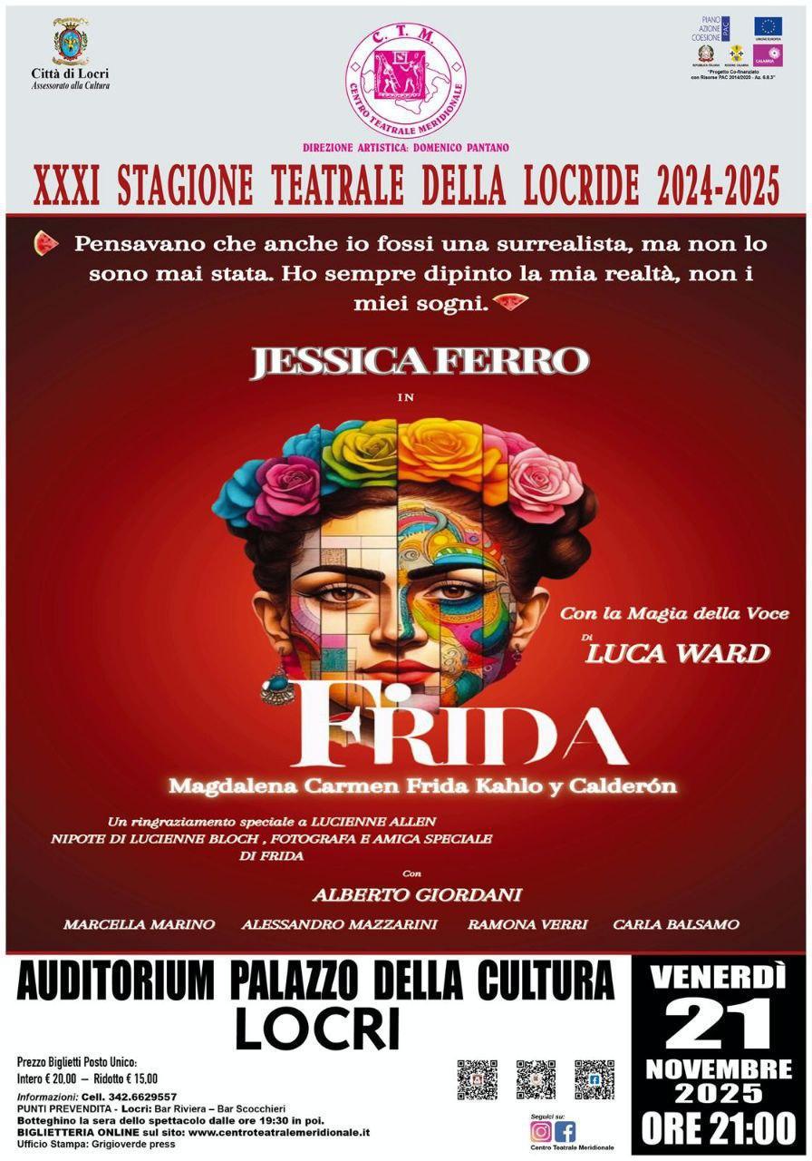 FRIDA Magdalena Carmen Frida Kahlo y Calderón (inizio ore 21.00)