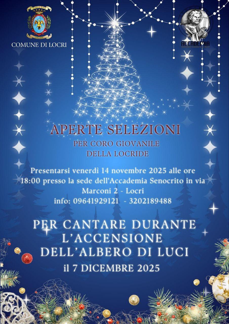 Selezioni per Coro Giovanile della Locride (alle ore 18.00)