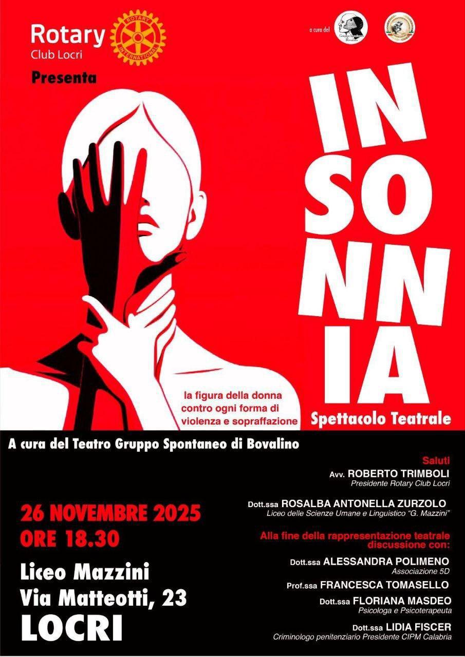"Insonnia" Spettacolo Teatrale (inizio ore 18.30)