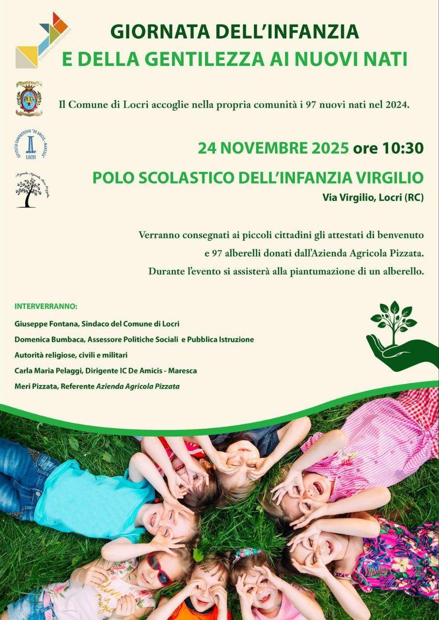 Giornata dell'infanzia e della Gentilezza ai Nuovi Nati (inizio ore 10.30)