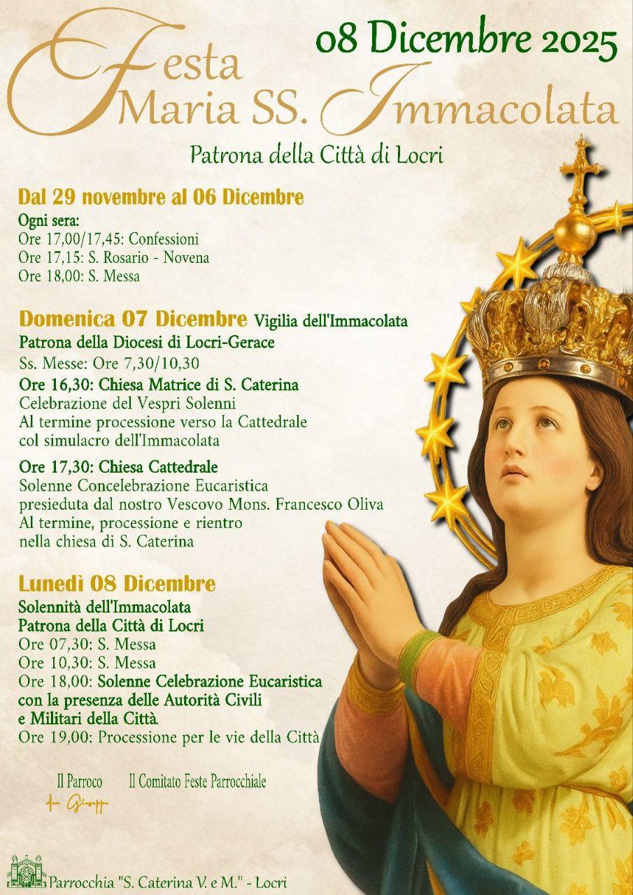 Festa Maria SS. Immacolata Patrona della Città di Locri (dalle ore 7.30)