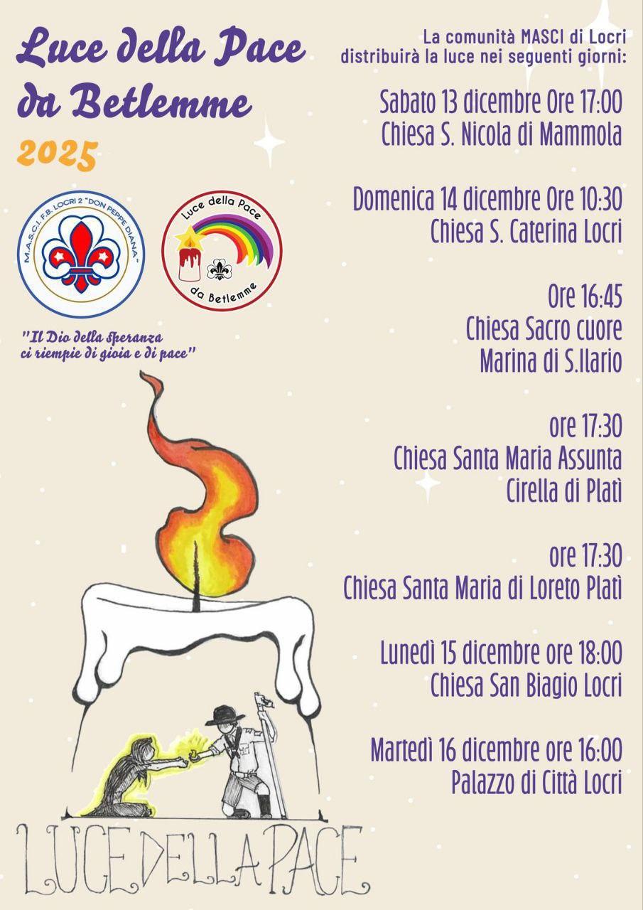Luce della Pace da Betlemme 2025