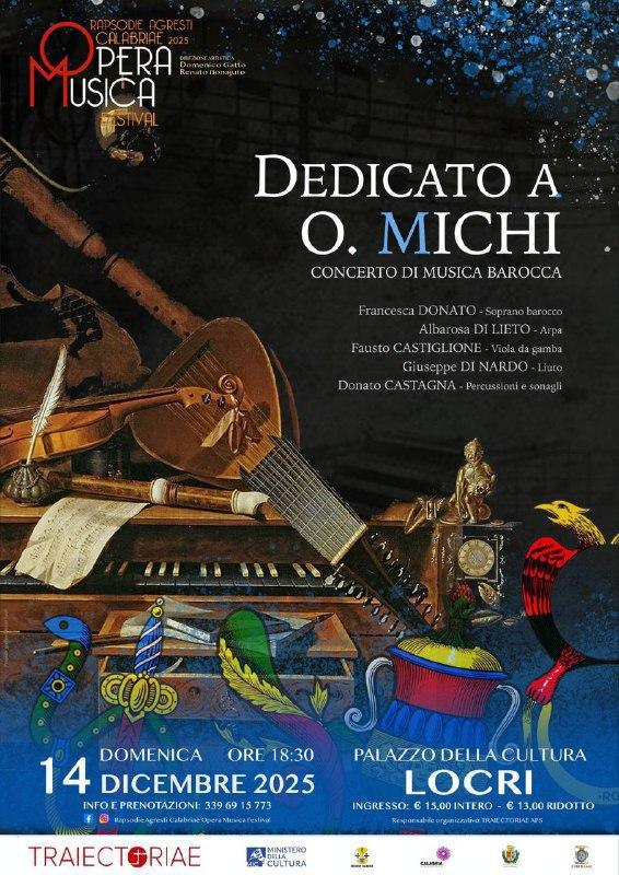 Dedicato a O. Michi - concerto di musica barocca (inizio ore 18.30)