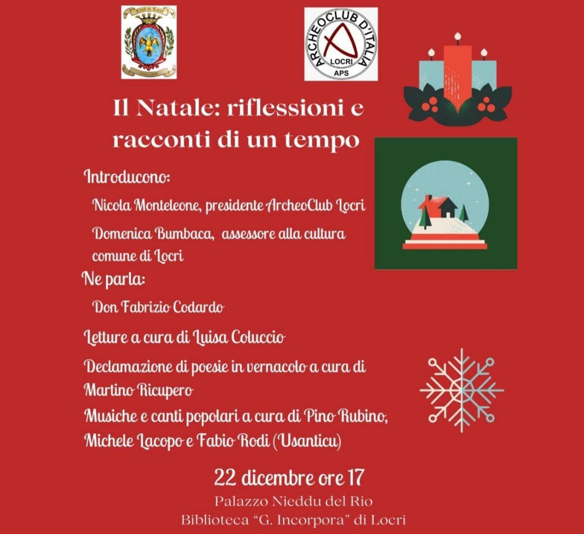 Il Natale: riflessioni e racconti di un tempo (Inizio ore 17:00)