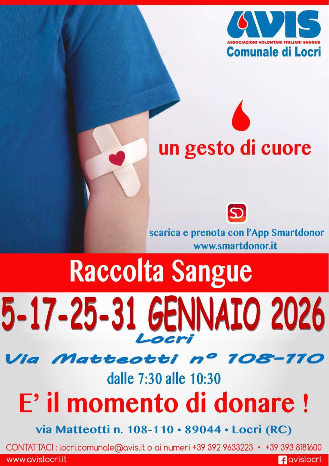 E' il momento di donare! - Raccolta Sangue (inizio ore 07:30) E' il momento di donare! - Raccolta Sangue (inizio ore 07:30)