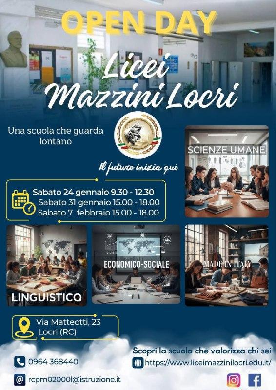 Open Day - Licei Mazzini Locri (ore 9.30 - 12.30)