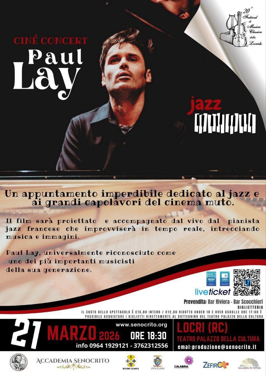 Ciné Concert - Paul Lay - Jazz (inizio ore 18.30)