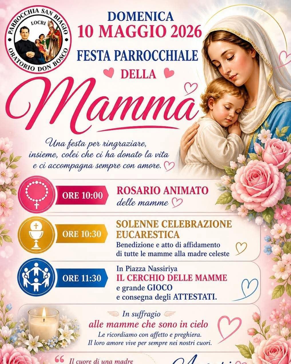 Festa Parrocchiale della Mamma (dalle ore 10.00)