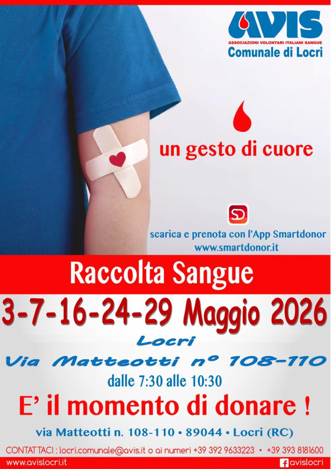 E' il momento di donare! - Raccolta Sangue (inizio ore 07:30) E' il momento di donare! - Raccolta Sangue (inizio ore 07:30)