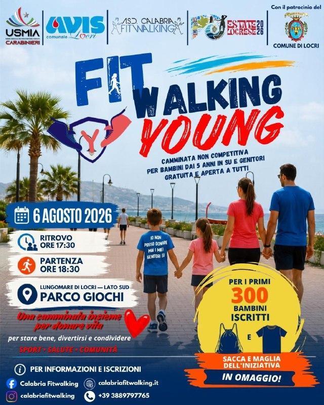 Fitwalking Young (ritrovo ore 17:30 - partenza ore 18.30)