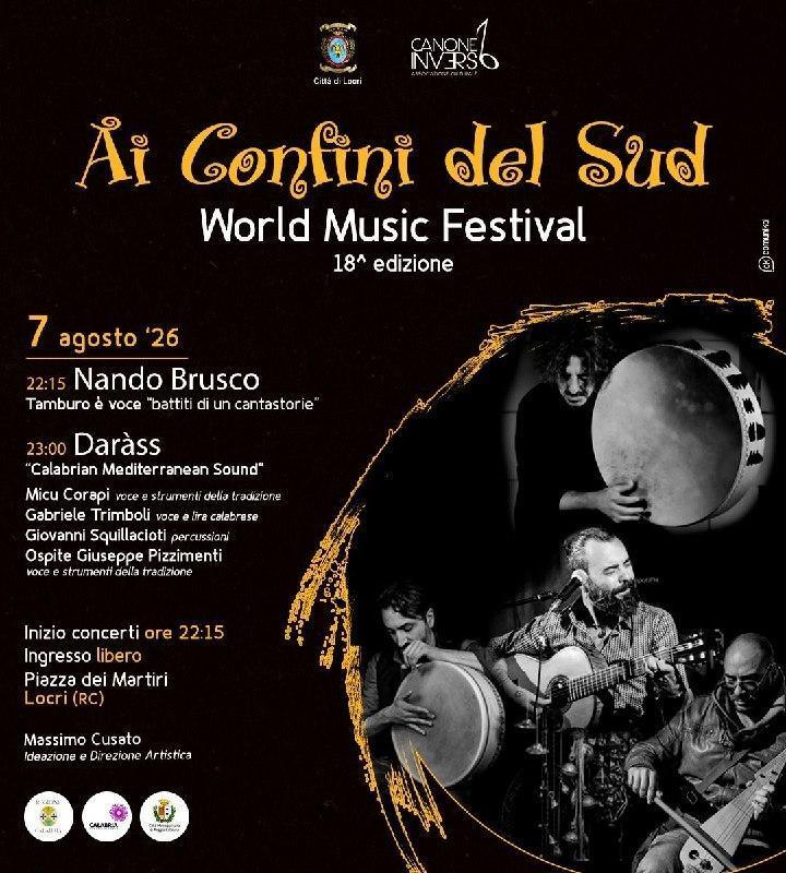 Rassegna musicale "Ai Confini del Sud" Nando Brusco - Daràss (inizio ore 22.15)