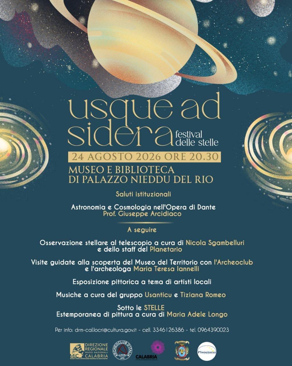 Usque ad sidera. Osservazione delle stelle (inizio ore 20.30)