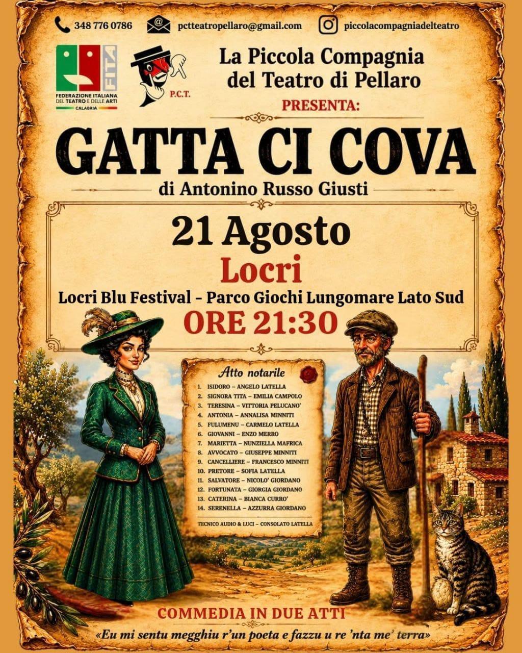 "Gatta ci cova "di Antonino Russo Giusti (inizio ore 21.30)