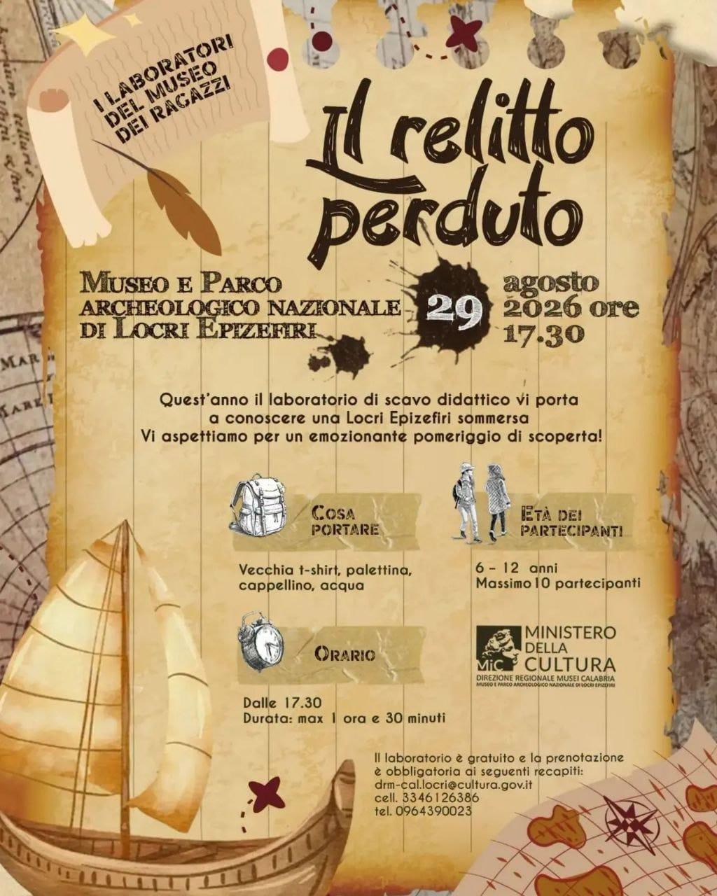 Il relitto Perduto (Inizio ore 17.30)